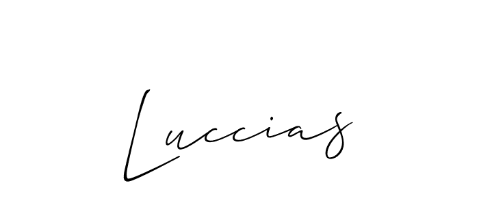 How to make Luccias name signature. Use Allison_Script style for creating short signs online. This is the latest handwritten sign. Luccias signature style 2 images and pictures png