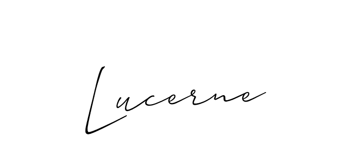 Make a beautiful signature design for name Lucerne. With this signature (Allison_Script) style, you can create a handwritten signature for free. Lucerne signature style 2 images and pictures png