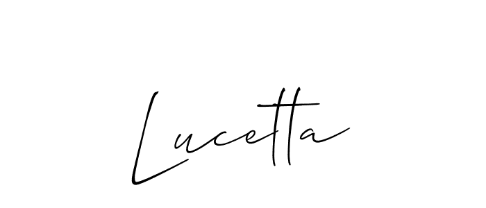 Also we have Lucetta name is the best signature style. Create professional handwritten signature collection using Allison_Script autograph style. Lucetta signature style 2 images and pictures png