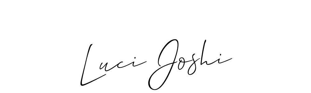 Make a short Luci Joshi signature style. Manage your documents anywhere anytime using Allison_Script. Create and add eSignatures, submit forms, share and send files easily. Luci Joshi signature style 2 images and pictures png