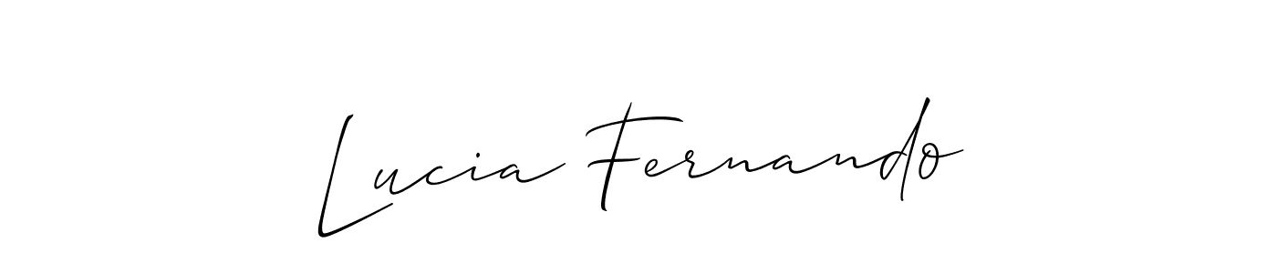Check out images of Autograph of Lucia Fernando name. Actor Lucia Fernando Signature Style. Allison_Script is a professional sign style online. Lucia Fernando signature style 2 images and pictures png