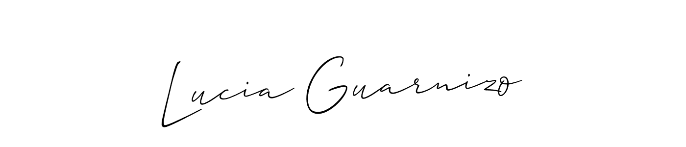 Also we have Lucia Guarnizo name is the best signature style. Create professional handwritten signature collection using Allison_Script autograph style. Lucia Guarnizo signature style 2 images and pictures png