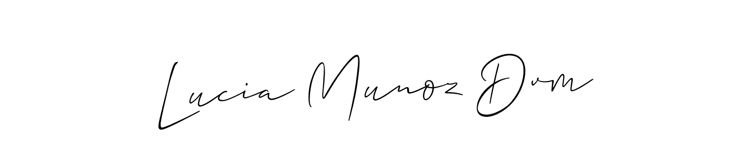 Similarly Allison_Script is the best handwritten signature design. Signature creator online .You can use it as an online autograph creator for name Lucia Munoz Dvm. Lucia Munoz Dvm signature style 2 images and pictures png