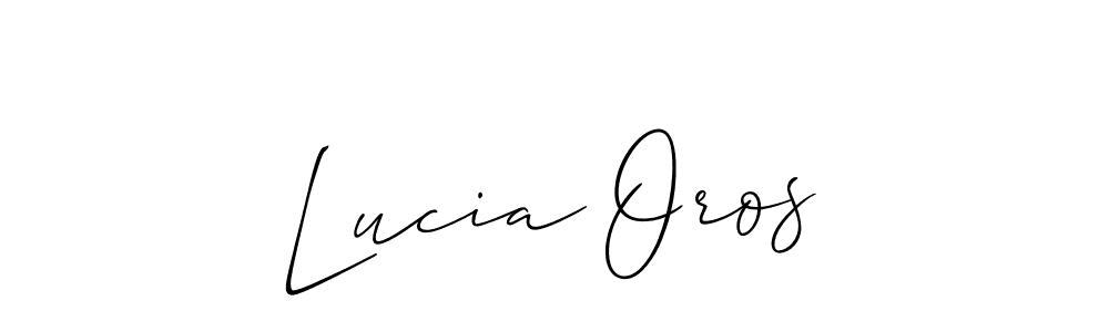 Make a short Lucia Oros signature style. Manage your documents anywhere anytime using Allison_Script. Create and add eSignatures, submit forms, share and send files easily. Lucia Oros signature style 2 images and pictures png