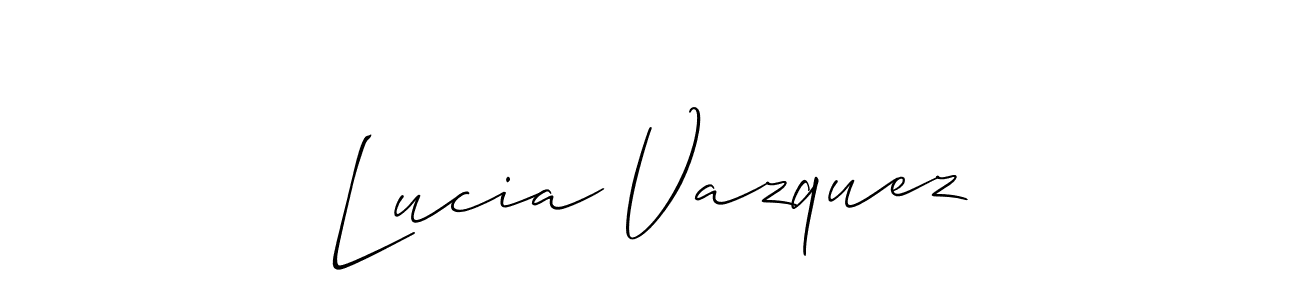 Use a signature maker to create a handwritten signature online. With this signature software, you can design (Allison_Script) your own signature for name Lucia Vazquez. Lucia Vazquez signature style 2 images and pictures png