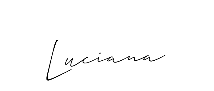 Make a beautiful signature design for name Luciana. With this signature (Allison_Script) style, you can create a handwritten signature for free. Luciana signature style 2 images and pictures png