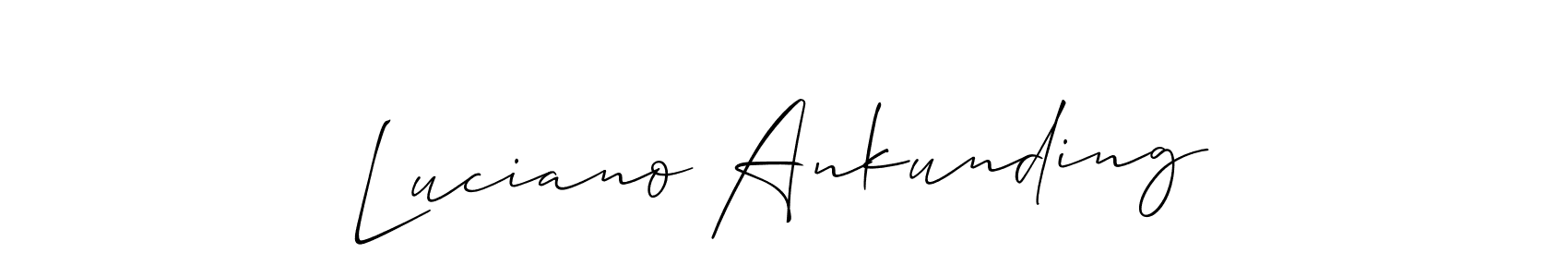 Similarly Allison_Script is the best handwritten signature design. Signature creator online .You can use it as an online autograph creator for name Luciano Ankunding. Luciano Ankunding signature style 2 images and pictures png