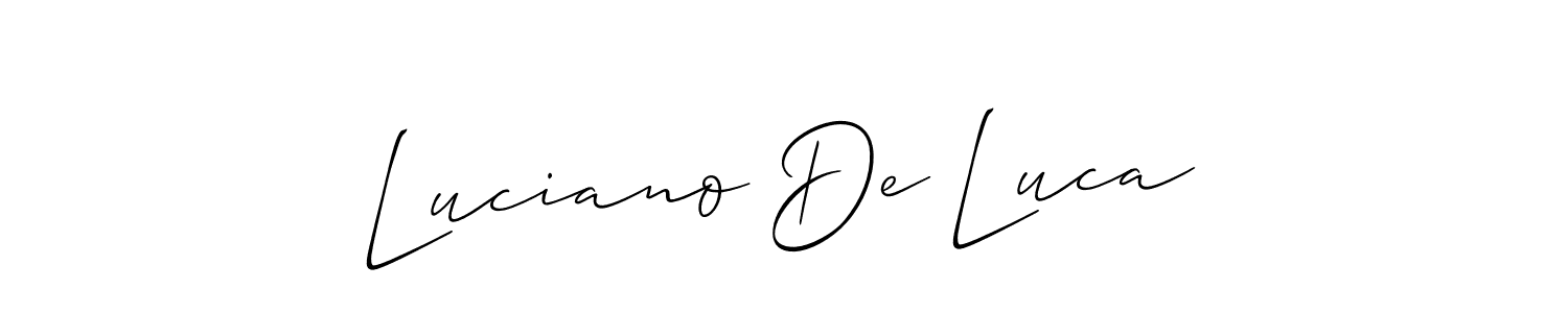 How to Draw Luciano De Luca signature style? Allison_Script is a latest design signature styles for name Luciano De Luca. Luciano De Luca signature style 2 images and pictures png