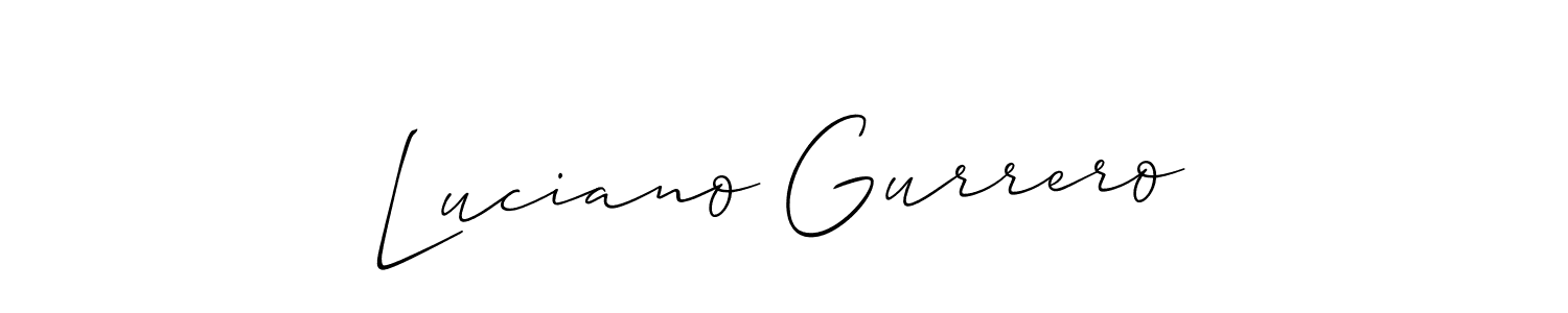 Use a signature maker to create a handwritten signature online. With this signature software, you can design (Allison_Script) your own signature for name Luciano Gurrero. Luciano Gurrero signature style 2 images and pictures png