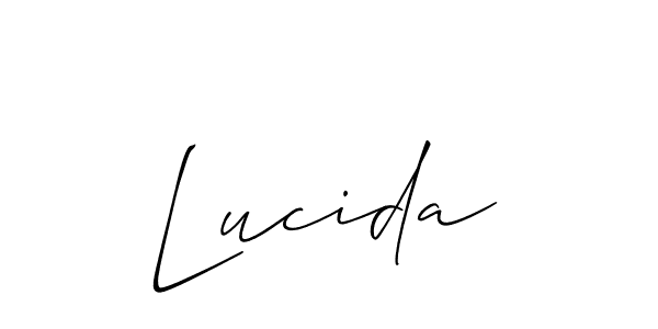 Make a beautiful signature design for name Lucida. With this signature (Allison_Script) style, you can create a handwritten signature for free. Lucida signature style 2 images and pictures png