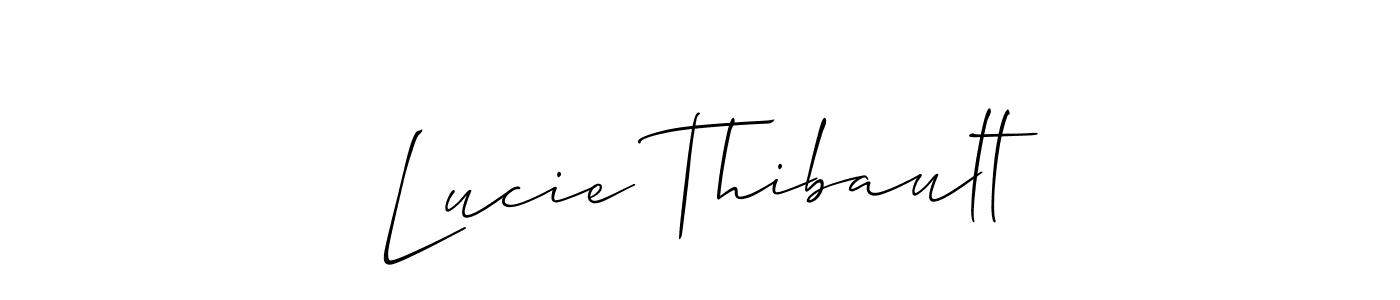 Make a short Lucie Thibault signature style. Manage your documents anywhere anytime using Allison_Script. Create and add eSignatures, submit forms, share and send files easily. Lucie Thibault signature style 2 images and pictures png