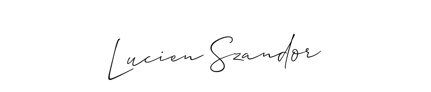 How to Draw Lucien Szandor signature style? Allison_Script is a latest design signature styles for name Lucien Szandor. Lucien Szandor signature style 2 images and pictures png