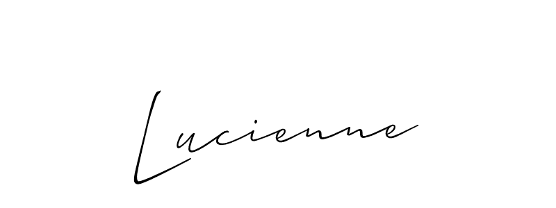 Design your own signature with our free online signature maker. With this signature software, you can create a handwritten (Allison_Script) signature for name Lucienne. Lucienne signature style 2 images and pictures png