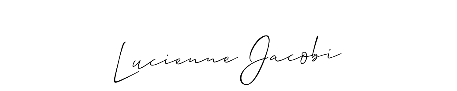 Use a signature maker to create a handwritten signature online. With this signature software, you can design (Allison_Script) your own signature for name Lucienne Jacobi. Lucienne Jacobi signature style 2 images and pictures png