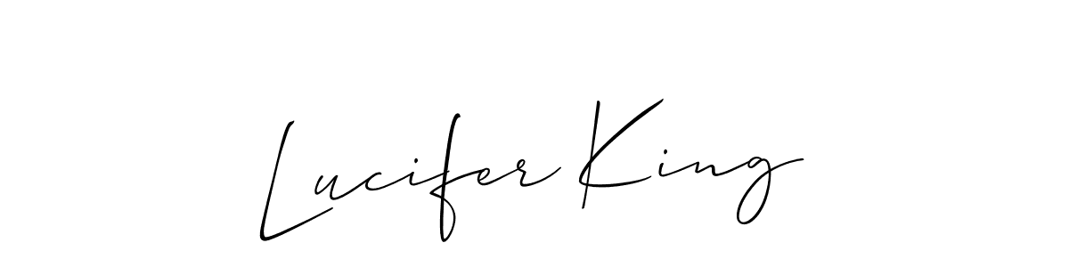Check out images of Autograph of Lucifer King name. Actor Lucifer King Signature Style. Allison_Script is a professional sign style online. Lucifer King signature style 2 images and pictures png