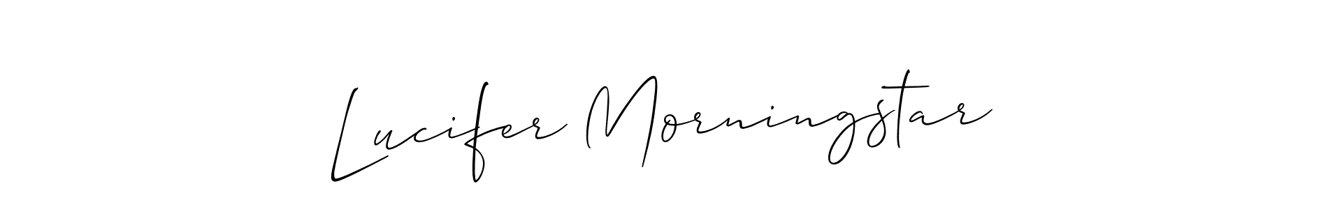 Best and Professional Signature Style for Lucifer Morningstar. Allison_Script Best Signature Style Collection. Lucifer Morningstar signature style 2 images and pictures png