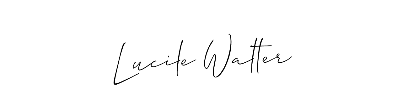 How to make Lucile Walter name signature. Use Allison_Script style for creating short signs online. This is the latest handwritten sign. Lucile Walter signature style 2 images and pictures png