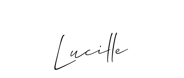 The best way (Allison_Script) to make a short signature is to pick only two or three words in your name. The name Lucille include a total of six letters. For converting this name. Lucille signature style 2 images and pictures png