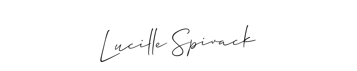 How to Draw Lucille Spivack signature style? Allison_Script is a latest design signature styles for name Lucille Spivack. Lucille Spivack signature style 2 images and pictures png