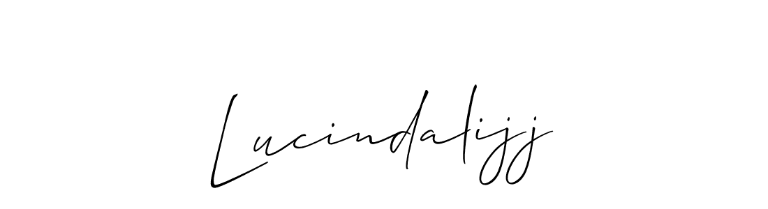 Make a beautiful signature design for name Lucindalijj. With this signature (Allison_Script) style, you can create a handwritten signature for free. Lucindalijj signature style 2 images and pictures png