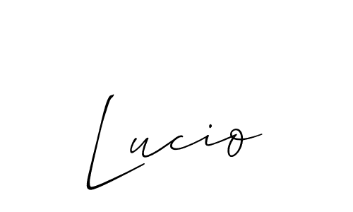 Allison_Script is a professional signature style that is perfect for those who want to add a touch of class to their signature. It is also a great choice for those who want to make their signature more unique. Get Lucio name to fancy signature for free. Lucio signature style 2 images and pictures png