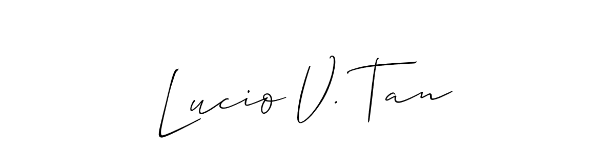 Make a beautiful signature design for name Lucio V. Tan. Use this online signature maker to create a handwritten signature for free. Lucio V. Tan signature style 2 images and pictures png