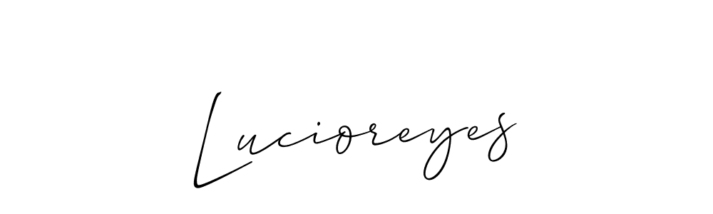 Make a beautiful signature design for name Lucioreyes. With this signature (Allison_Script) style, you can create a handwritten signature for free. Lucioreyes signature style 2 images and pictures png