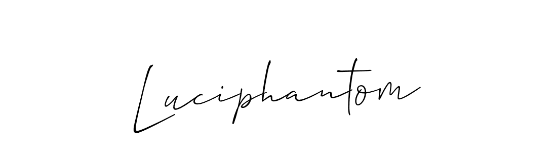 Also You can easily find your signature by using the search form. We will create Luciphantom name handwritten signature images for you free of cost using Allison_Script sign style. Luciphantom signature style 2 images and pictures png