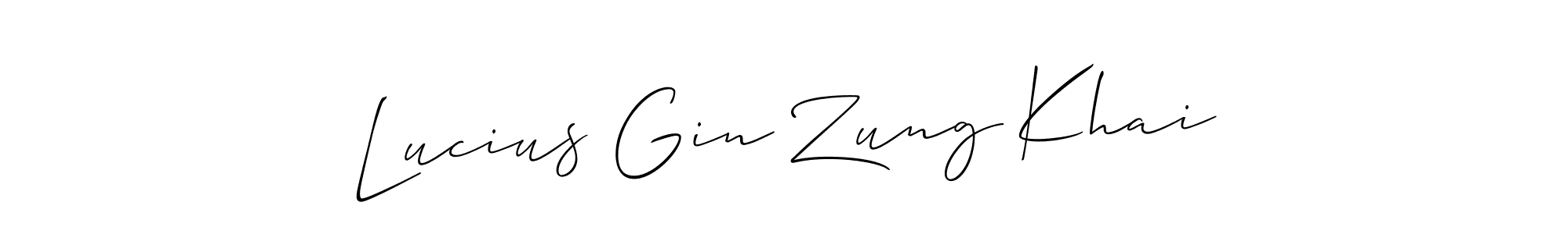 Here are the top 10 professional signature styles for the name Lucius Gin Zung Khai. These are the best autograph styles you can use for your name. Lucius Gin Zung Khai signature style 2 images and pictures png