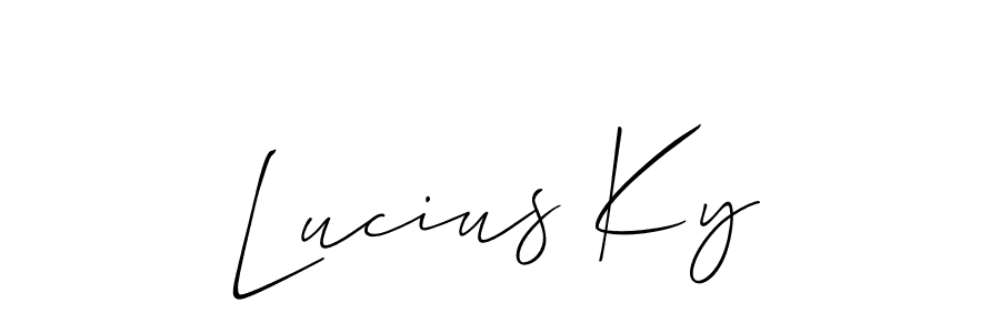 How to Draw Lucius Ky signature style? Allison_Script is a latest design signature styles for name Lucius Ky. Lucius Ky signature style 2 images and pictures png