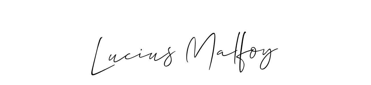 It looks lik you need a new signature style for name Lucius Malfoy. Design unique handwritten (Allison_Script) signature with our free signature maker in just a few clicks. Lucius Malfoy signature style 2 images and pictures png