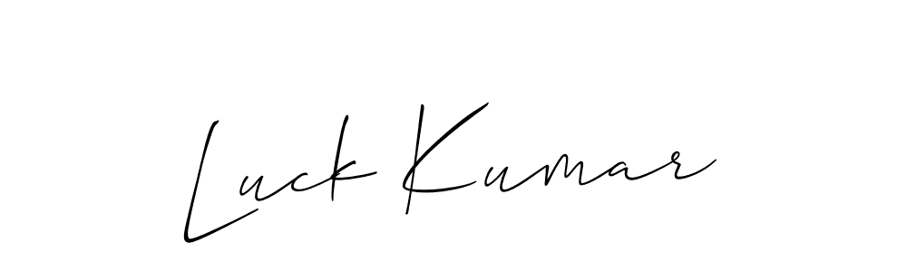 Luck Kumar stylish signature style. Best Handwritten Sign (Allison_Script) for my name. Handwritten Signature Collection Ideas for my name Luck Kumar. Luck Kumar signature style 2 images and pictures png