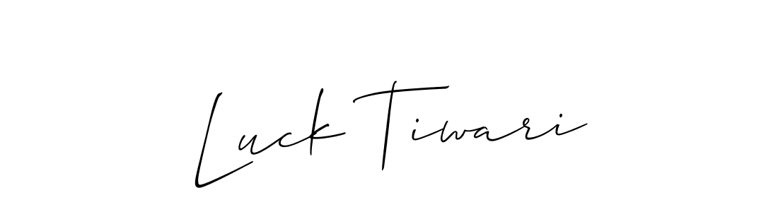 Use a signature maker to create a handwritten signature online. With this signature software, you can design (Allison_Script) your own signature for name Luck Tiwari. Luck Tiwari signature style 2 images and pictures png