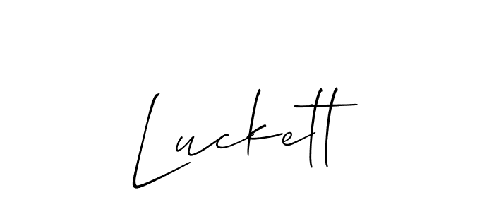 How to make Luckett signature? Allison_Script is a professional autograph style. Create handwritten signature for Luckett name. Luckett signature style 2 images and pictures png