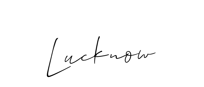 How to make Lucknow name signature. Use Allison_Script style for creating short signs online. This is the latest handwritten sign. Lucknow signature style 2 images and pictures png