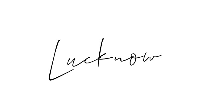 Design your own signature with our free online signature maker. With this signature software, you can create a handwritten (Allison_Script) signature for name Lucknow. Lucknow signature style 2 images and pictures png