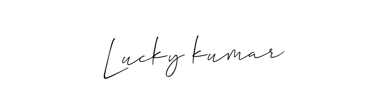 Use a signature maker to create a handwritten signature online. With this signature software, you can design (Allison_Script) your own signature for name Lucky❤kumar. Lucky❤kumar signature style 2 images and pictures png