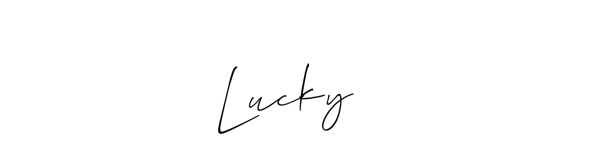 Also You can easily find your signature by using the search form. We will create Lucky ❤️ name handwritten signature images for you free of cost using Allison_Script sign style. Lucky ❤️ signature style 2 images and pictures png