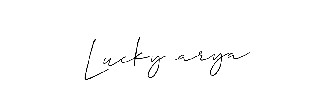 Make a short Lucky .arya signature style. Manage your documents anywhere anytime using Allison_Script. Create and add eSignatures, submit forms, share and send files easily. Lucky .arya signature style 2 images and pictures png