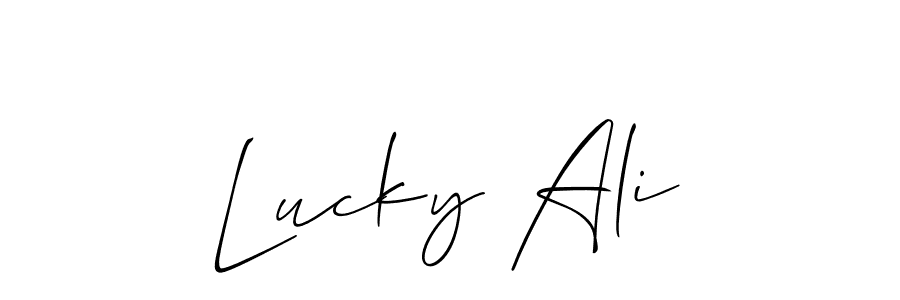 Lucky Ali stylish signature style. Best Handwritten Sign (Allison_Script) for my name. Handwritten Signature Collection Ideas for my name Lucky Ali. Lucky Ali signature style 2 images and pictures png