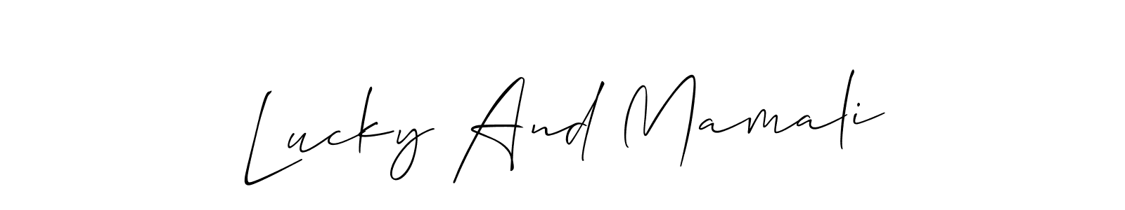 Here are the top 10 professional signature styles for the name Lucky And Mamali. These are the best autograph styles you can use for your name. Lucky And Mamali signature style 2 images and pictures png