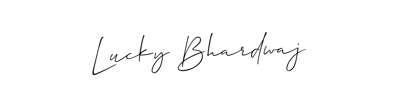 You can use this online signature creator to create a handwritten signature for the name Lucky Bhardwaj. This is the best online autograph maker. Lucky Bhardwaj signature style 2 images and pictures png