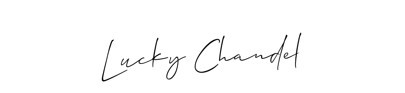 Once you've used our free online signature maker to create your best signature Allison_Script style, it's time to enjoy all of the benefits that Lucky Chandel name signing documents. Lucky Chandel signature style 2 images and pictures png