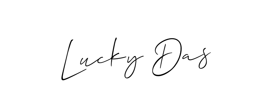 It looks lik you need a new signature style for name Lucky Das. Design unique handwritten (Allison_Script) signature with our free signature maker in just a few clicks. Lucky Das signature style 2 images and pictures png