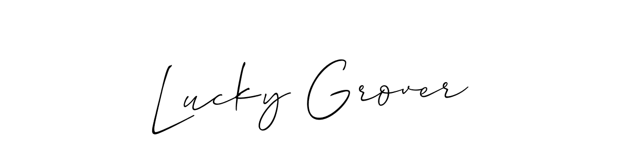 How to make Lucky Grover signature? Allison_Script is a professional autograph style. Create handwritten signature for Lucky Grover name. Lucky Grover signature style 2 images and pictures png