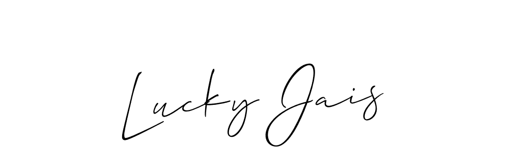 You should practise on your own different ways (Allison_Script) to write your name (Lucky Jais) in signature. don't let someone else do it for you. Lucky Jais signature style 2 images and pictures png