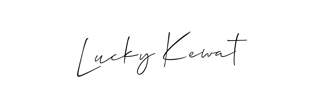 Design your own signature with our free online signature maker. With this signature software, you can create a handwritten (Allison_Script) signature for name Lucky Kewat. Lucky Kewat signature style 2 images and pictures png