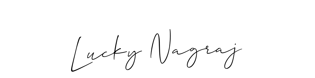 Create a beautiful signature design for name Lucky Nagraj. With this signature (Allison_Script) fonts, you can make a handwritten signature for free. Lucky Nagraj signature style 2 images and pictures png