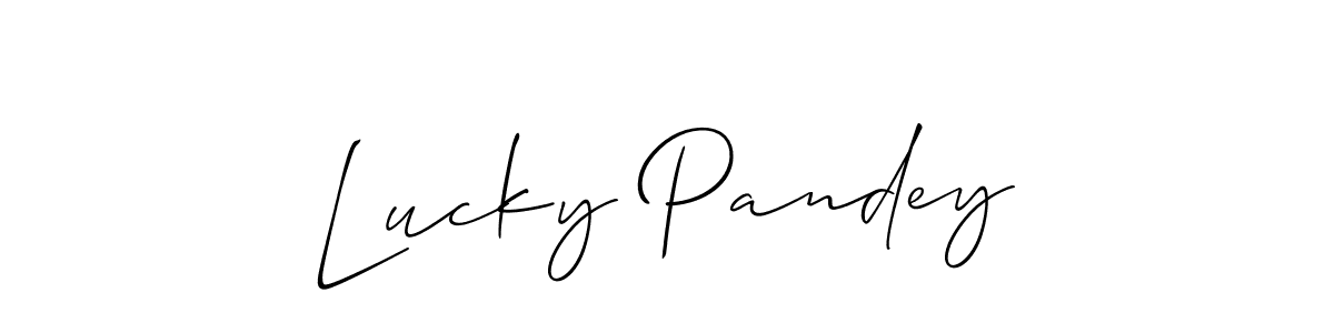 Design your own signature with our free online signature maker. With this signature software, you can create a handwritten (Allison_Script) signature for name Lucky Pandey. Lucky Pandey signature style 2 images and pictures png