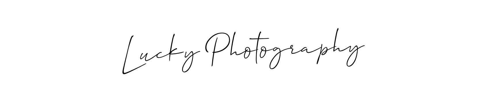 Also You can easily find your signature by using the search form. We will create Lucky Photography name handwritten signature images for you free of cost using Allison_Script sign style. Lucky Photography signature style 2 images and pictures png